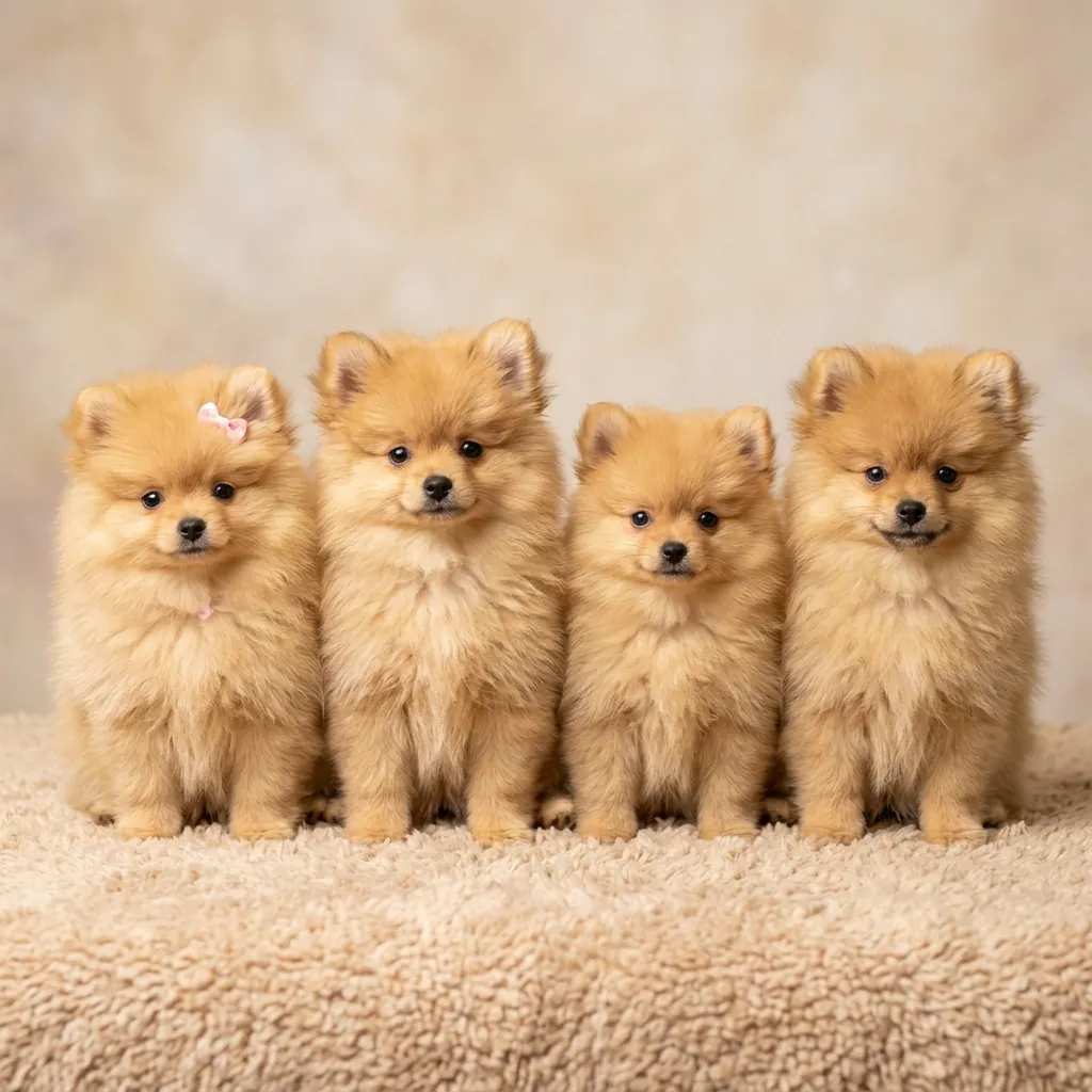 Cachorros Pomerania criados en ambiente familiar